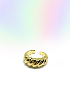 Large Gold Croissant Ring